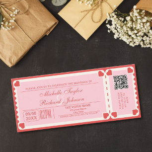 Retro-Vintage-Kinokarte mit RSVP-QR-Code Einladung