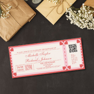 Retro-Vintage-Kinokarte mit RSVP-QR-Code Einladung