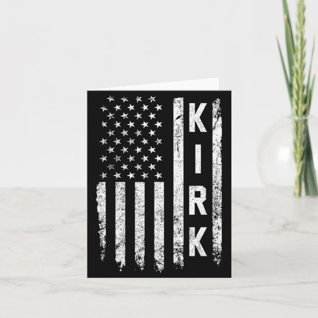 Retro Vintage Kirk Us Flag  Karte (Vorderseite)