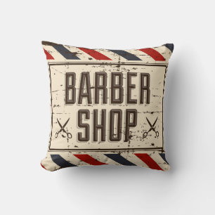 Retro Vintage Klassiker - Auffälliger Friseurladen Kissen