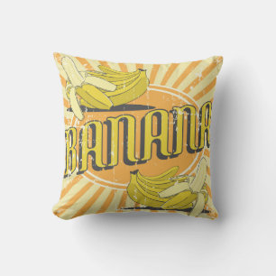 Retro Vintage Klassiker Grunge Sonnige Bananen Kissen