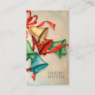 Retro Vintage kleine Karten der Weihnachtsglocken