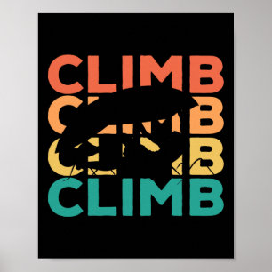 Retro Vintage Klettergeschenk für Kletterer Poster