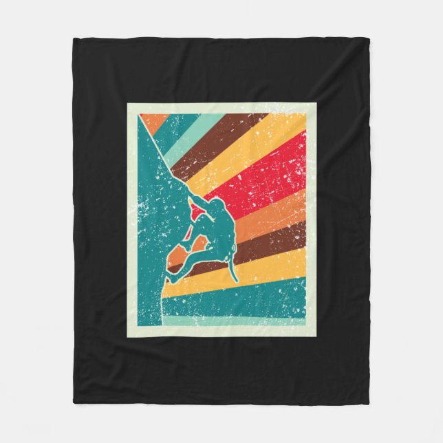 Retro-Vintage-Klettern Fleecedecke (Vorderseite)