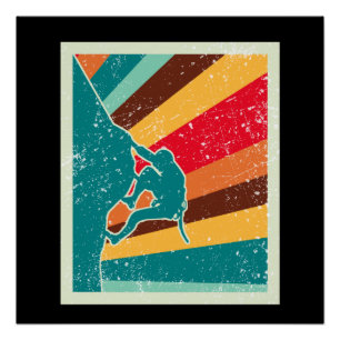 Retro-Vintage-Klettern Poster