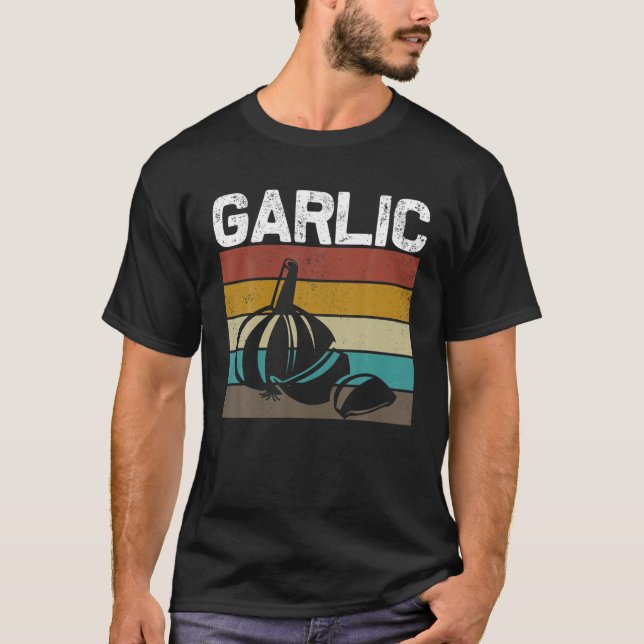 Retro Vintage Knoblauchgerichte Kochen T-Shirt (Vorderseite)