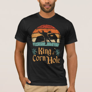 Retro-Vintage-König des Corn Hole T-Shirt