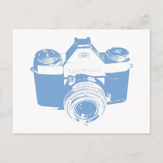 Retro-Vintage Kontaktkamera Postkarte (Vorderseite)