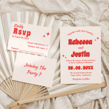 Retro Vintage Korallen Hochzeit