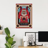 Retro Vintage Krampus und das Alte, Dunkle Weihnac