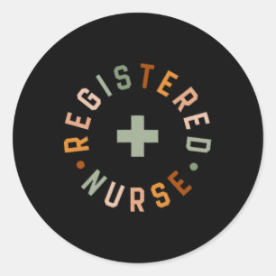 Retro Vintage Krankenschwester Stethoskop-Pflege Runder Aufkleber