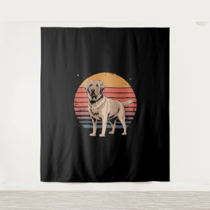 Retro Vintage Labrador Retriever Hundeliebhaber Ge Wandteppich
