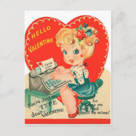 Retro Vintage Ladine Valentine Feiertagspostkarte