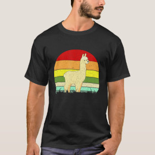 Retro Vintage Lama Tierliebhaber Lustig T-Shirt