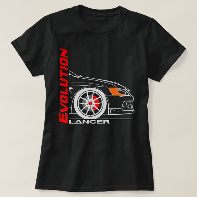 Retro Vintage Lancer Evolution T-Shirt (Design vorne)