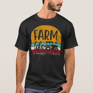 Retro Vintage Landleben Landwirtschaft Traktor Fam T-Shirt