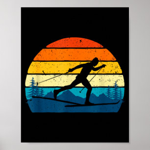 Retro-Vintage-Langlauf - Wintersport Poster