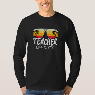 Retro Vintage Lehrer Außer Dienst Sonnenbrille Som T-Shirt