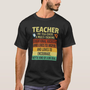 Retro Vintage Lehrer Definition Lehrender Liebhabe T-Shirt
