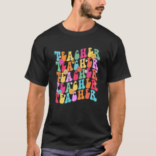 Retro Vintage Lehrer Inspirierend Buntes Element T-Shirt