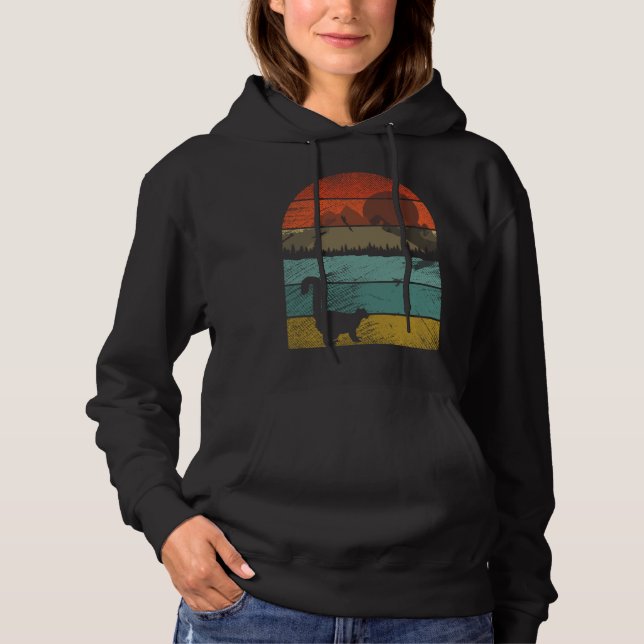 Retro vintage Lemur  and cute animal  4 Hoodie (Vorderseite)