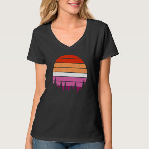 Retro Vintage Lesbische Flagge Gay Trans Lgbtq P T-Shirt
