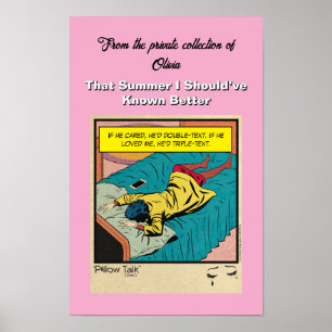 Retro-Vintage-Liebescomic: Pillow Talk Poster