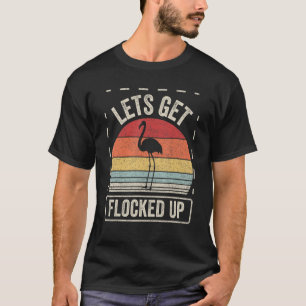Retro Vintage Ließe werden Flamingo-Schnappschuss T-Shirt