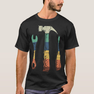 Retro Vintage Linolschnitt Piratenschiff Geburtsta T-Shirt