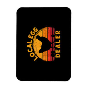 Retro Vintage lokaler Eierhändler Bauer Hühnerei Magnet
