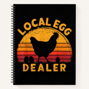 Retro Vintage lokaler Eierhändler Bauer Hühnerei Notizbuch