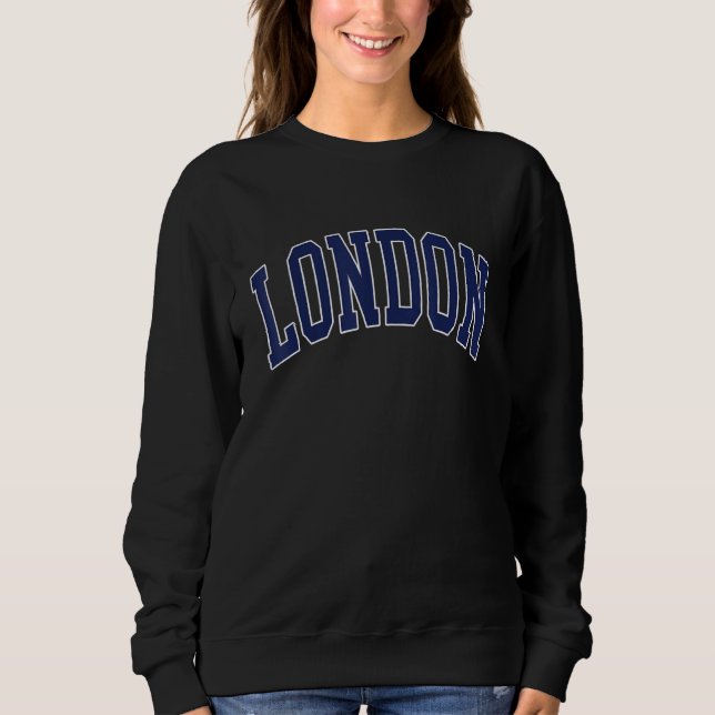 Retro Vintage London England British UK Souvenir Sweatshirt (Vorderseite)