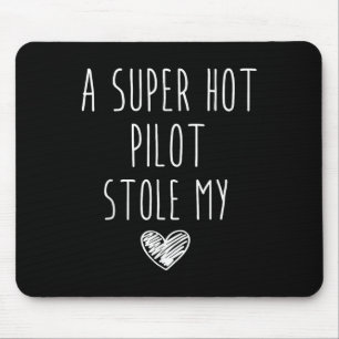 Retro Vintage Lustig Ein Super Heißer Pilot Stiehl Mousepad