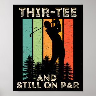 Retro Vintage Lustige Golfer-Geschenke - 30. Gebur Poster