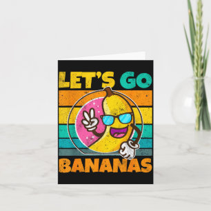 Retro Vintage Lustiger Banana Meme Lass Los Banana Karte