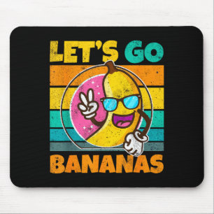Retro Vintage Lustiger Banana Meme Lass Los Banana Mousepad
