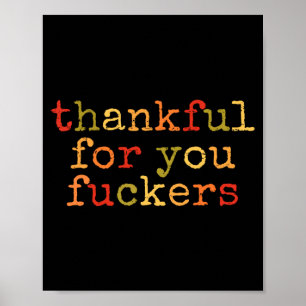 Retro Vintage Lustiger Thanksgiving Dankbar Für Di Poster