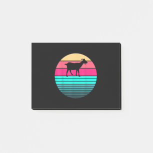 Retro Vintage Lustiger Tierliebhaber Ziegenbauer Post-it Klebezettel