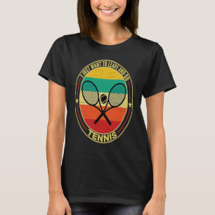 Retro Vintage Lustiges Tennis-Outfit Tennis-Spiele T-Shirt