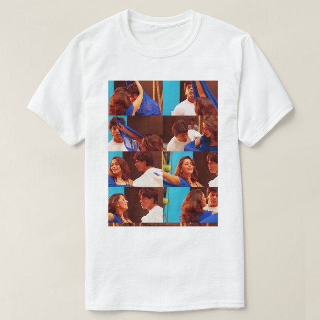 Retro Vintage Madhuri Dixit Shahrukh Khan T-Shirt (Design vorne)