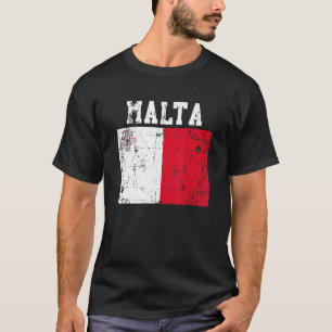 Retro Vintage Malta-Flagge Maltesische Wurzeln T-Shirt