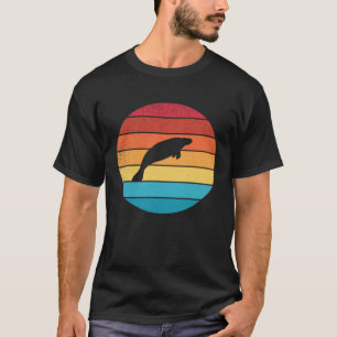 Retro vintage Manatee und süßes Tier 4 T-Shirt