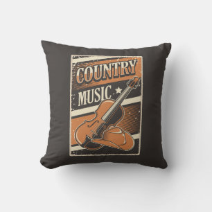 Retro Vintage Männerhöhle Country-Musik Kissen