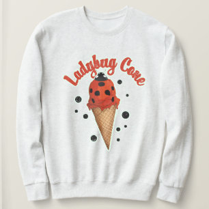 Retro Vintage Marienkäfer Whimsical Eiscreme-Kun Sweatshirt