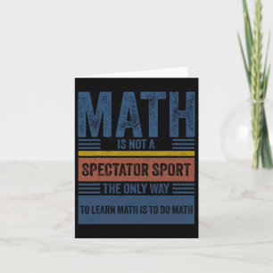 Retro Vintage Mathematik ist kein Spektakel Sport Karte