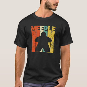Retro Vintage Meeple Spaß Brettspiele Tischspiel T-Shirt