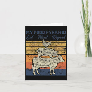 Retro Vintage meine Nahrungspyramide essen Fleisch Karte
