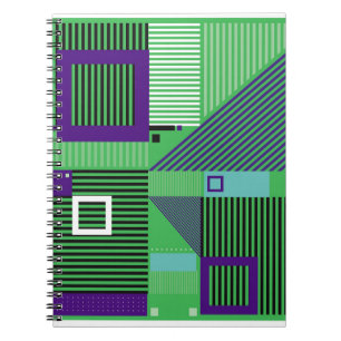 Retro vintage memphis fashion style pattern. Illus Notizblock