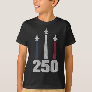 Retro Vintage Militärflugzeug Show 250. 4. Juli T-Shirt