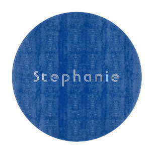 Retro Vintage Minimalist Modern Blau Schneidebrett